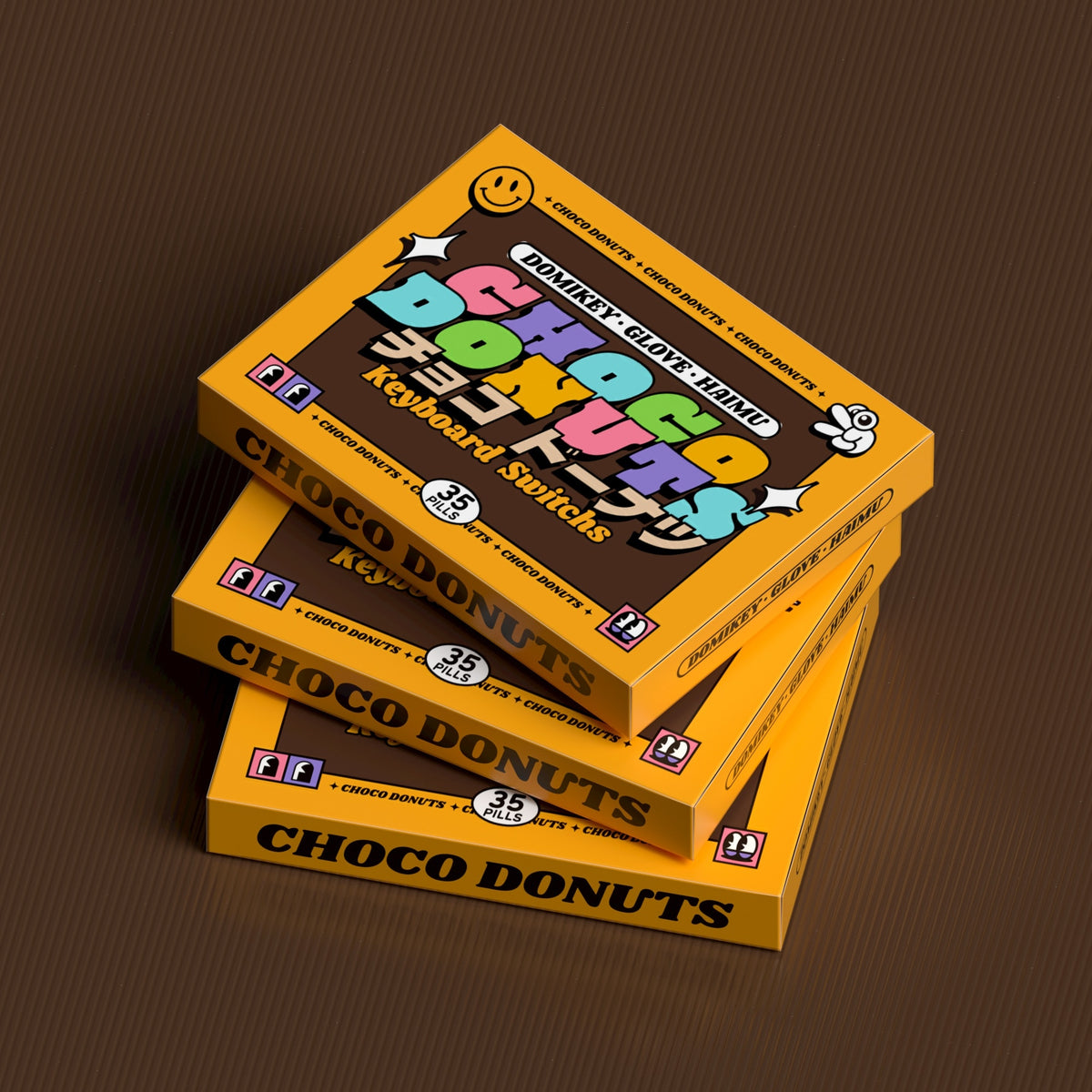 Domikey x GLOVE Chocolate Donut Switch Choco Donuts Switch RGB SMD Lin