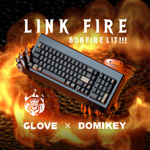 [GBEXTRAS]Domikey x GLOVE Link Fire Cherry Profile Keycaps Novelty ABS Doubleshot