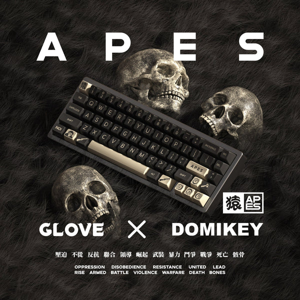 [GBEXTRAS] Domikey x GLOVE SA APES TIME Keycaps ABS Doubleshot