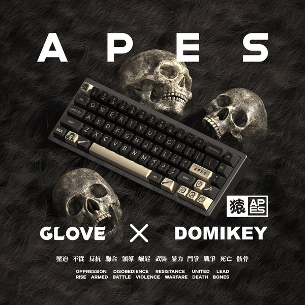 [CLOSED][GB] Domikey x GLOVE SA APES TIME Keycaps ABS Doubleshot BULLET switch CHIMP Switch