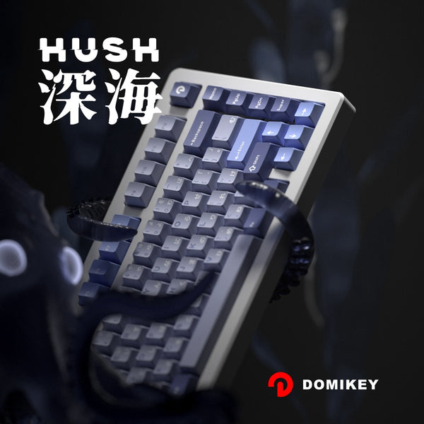 Domikey Hush Deep Sea Cherry Profile abs doubleshot keycap for mx keyboard poker 87 104 xd64 xd68 xd84 BM60 BM65 BM68 BM80