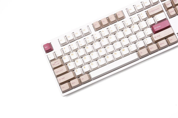 taihao Shell Sand Beach ABS double shot keycaps for diy gaming mechanical keyboard oem profile Beige Yellow Grey ISO 1.75u shift