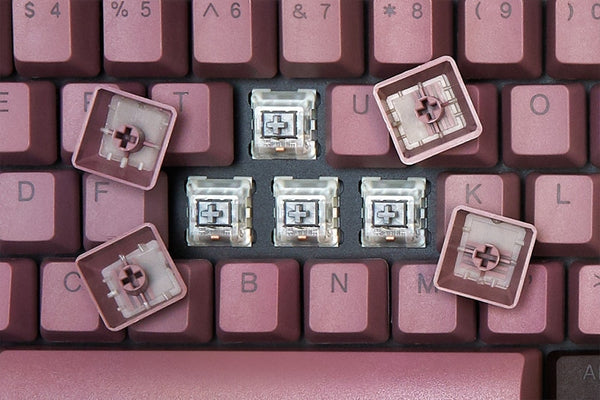 taihao pbt doubleshot keycaps for diy gaming mechanical keyboard Backlit oem profile grey dark blue beige