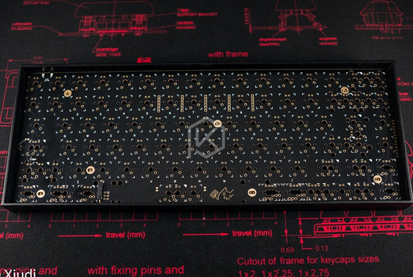 XD84 Plastic Case Black White Case For 75% Custom Keyboard - KPrepublic