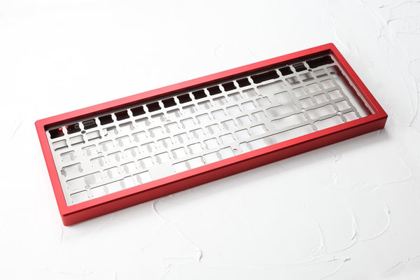 Anodized Aluminium Case For XD96 Xiudi Custom Keyboard Acrylic / tempered glass Diffuser Rotary Brace - KPrepublic
