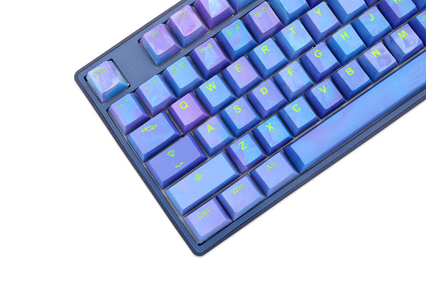 Taihao Avatar G2 Doubleshot keycaps for diy gaming mechanical keyboard Cubic OEM Profile for BM60 BM68 BM80 BM65 Purple Blue