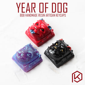 【Closed】Groupbuy Free shipping BoB Year of Dog Resin Artisan Keycaps Novelty for custom mechanical keyboards oem cherry profile - KPrepublic