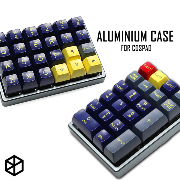 Anodized Aluminium case for cospad xd24 custom keyboard dual purpose case with CNC Aluminum Cone Feet