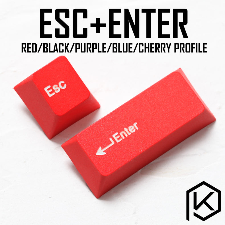 NOVELTY CHERRY PROFILE DIP DYE SCULPTURE PBT KEYCAP LASER ETCHED ESC E