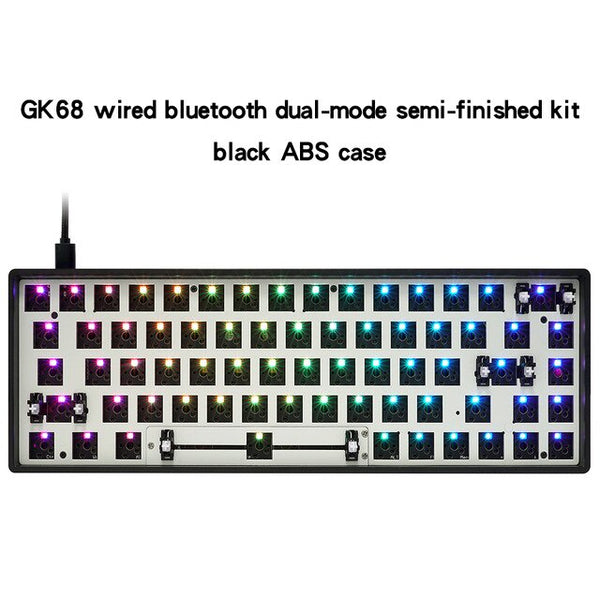gk68xs hot swappable bluetooth dual mode Custom Mechanical Keyboard rgb type c
