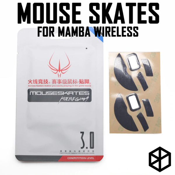 Hotline games 2 sets/pack competition level mouse feet skates gildes for razer mamba wireless 0.6mm thickness Teflon