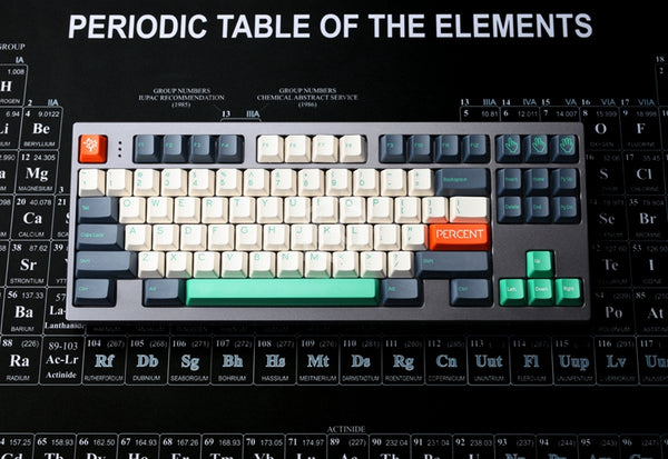 Mechaincal keyboard Mousepad periodic table of elements 900 400 4 mm Stitched Edges Soft/Rubber High quality - KPrepublic