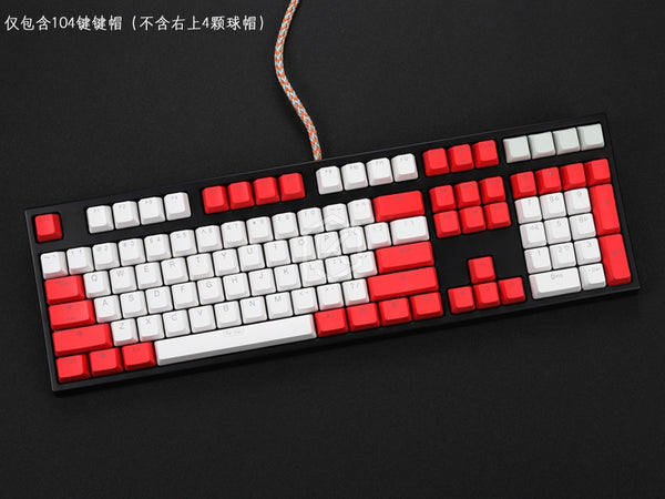 taihao pbt double shot keycaps for diy gaming mechanical keyboard Backlit Caps oem profile light through red blue white grey