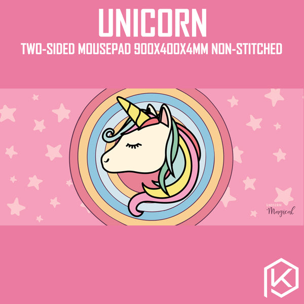 [Closed][GB] unicorn two-side mouse pad 900*400 full size non-stitched edge pink-grey