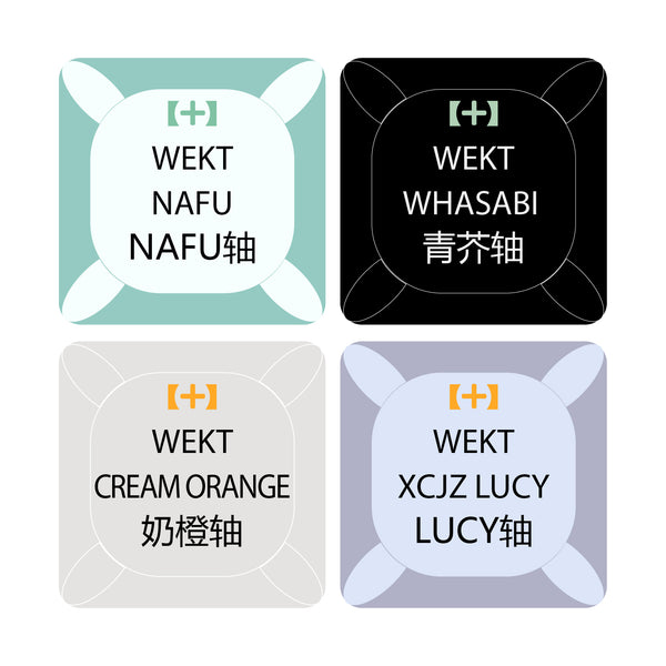 WEKT 4 switch tester switches with blank keycaps acrylic base for mechanical keyboard NAFU Wasabi Cream Orange LUCY