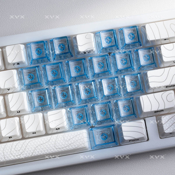 XVX Transparent Heart Keycap PC Keycaps For Gaming Mechanical Keyboard MX Switch Light Through Pink White Blue Black Red Heart