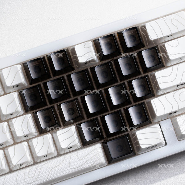 XVX Transparent Heart Keycap PC Keycaps For Gaming Mechanical Keyboard MX Switch Light Through Pink White Blue Black Red Heart