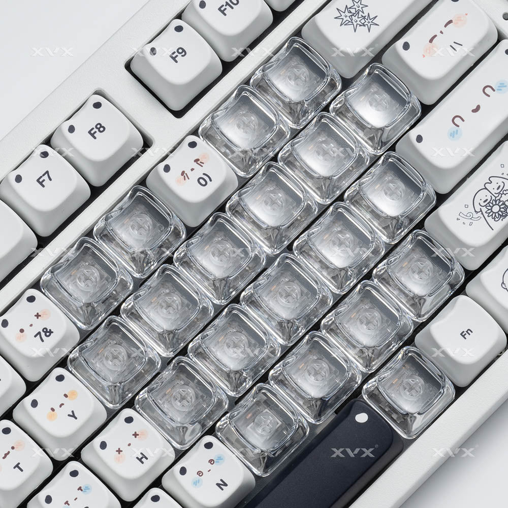 XVX Transparent Cat Head Keycap PC Cathead Keycaps For Gaming Mechanic ...