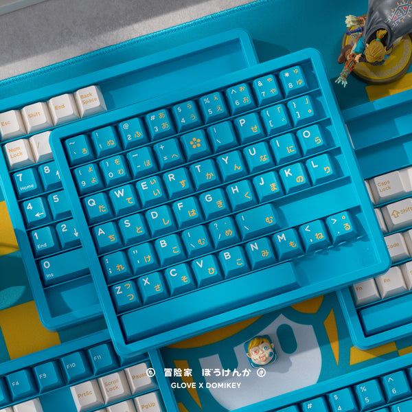 [GBEXTRAS] GLOVE x Domikey Adventurer 冒険家 Round 2 abs doubleshot tripleshot Cherry profile Keycaps and resin novelty