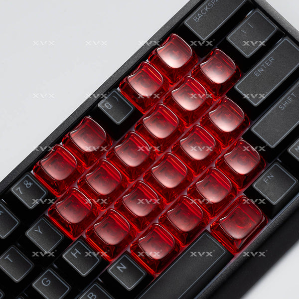 XVX Transparent Cat Head Keycap PC Cathead Keycaps For Gaming Mechanical Keyboard MX Switch Light Through Pink White Red Heart