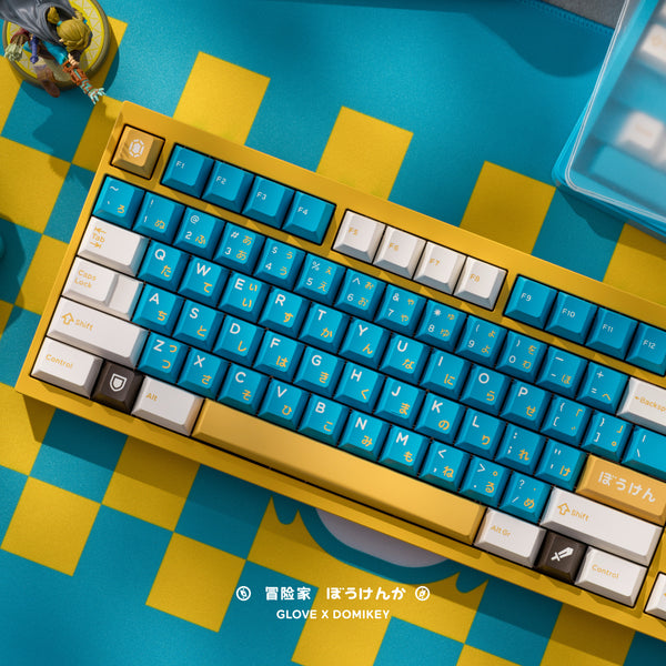 [GBEXTRAS] GLOVE x Domikey Adventurer 冒険家 Round 2 abs doubleshot tripleshot Cherry profile Keycaps and resin novelty