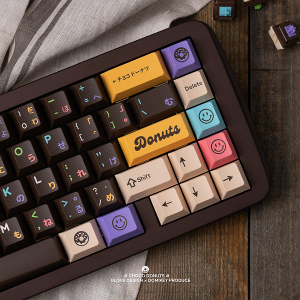 [GBEXTRAS] GLOVE x Domikey Choco Donuts Keycaps R2  mousepad artisan novelty ABS doubleshot Cherry profile resin