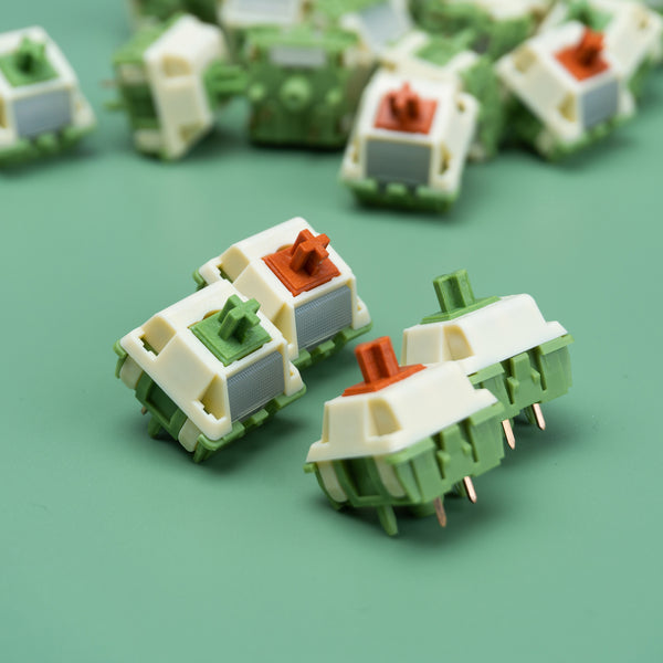 Zuoce Matcha Cream Switch Linear Tactile 37g 50g for Gaming Mechanical Keyboard Factory Pre Lubed Long Spring 5Pin PA66 POM