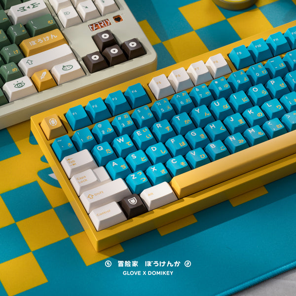 [GBEXTRAS] GLOVE x Domikey Adventurer 冒険家 Round 2 abs doubleshot tripleshot Cherry profile Keycaps and resin novelty