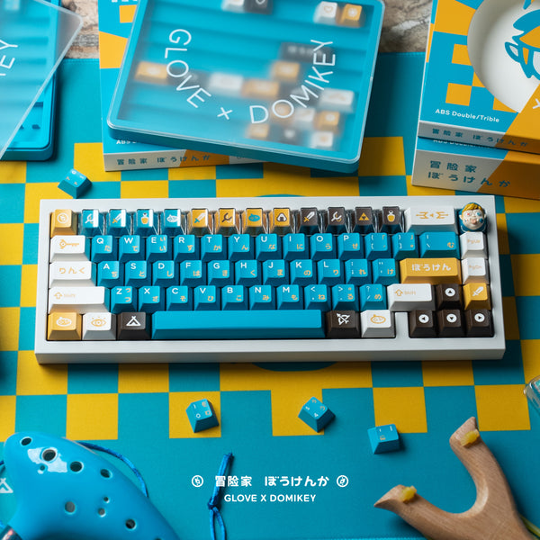 [GBEXTRAS] GLOVE x Domikey Adventurer 冒険家 Round 2 abs doubleshot tripleshot Cherry profile Keycaps and resin novelty