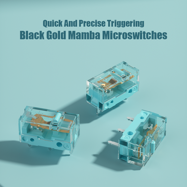 2pcs 3pcs Kailh Black Gold Mamba Micro Switch 90M For gaming mouse 3 Pin used on computer mouse mice left right button 25g 60g
