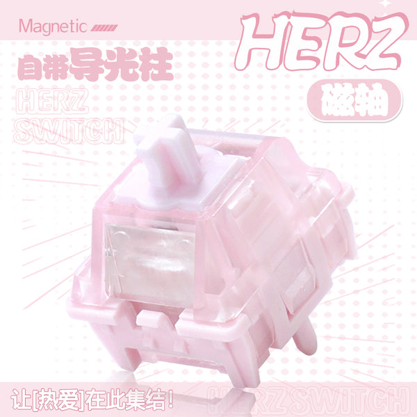 Phynikeys Herz Magnetic Switch Pink Switch Linear for Magnetic Keyboard 32g 45g 100m 3.3mm Pre Lubed 750Gs 850Gs