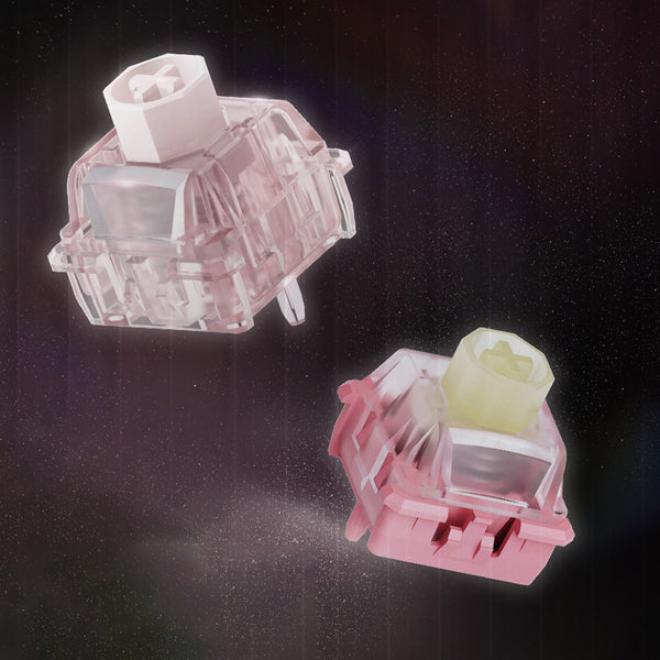 Wuque Studio Babao Pink Lotus Magnetic Switch Surging Version Linear for Magnetic Keyboard Pre Lubed 35g for Wooting 60he EV63