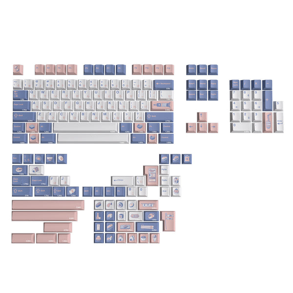 VIVIDKEY Take Away Sushi Keycap Dye Sub Set thick PBT Cherry Profile for keyboard 87 tkl 104 ansi EV63 Made68 HFX 68 75 Wooting