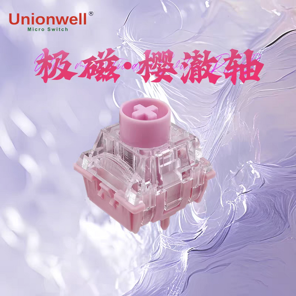 Unionwell Sakura Magnetic Switch Sakura Clarity Switch RGB Linear for Magnetic mechanical keyboard Pre Lubed Long Spring