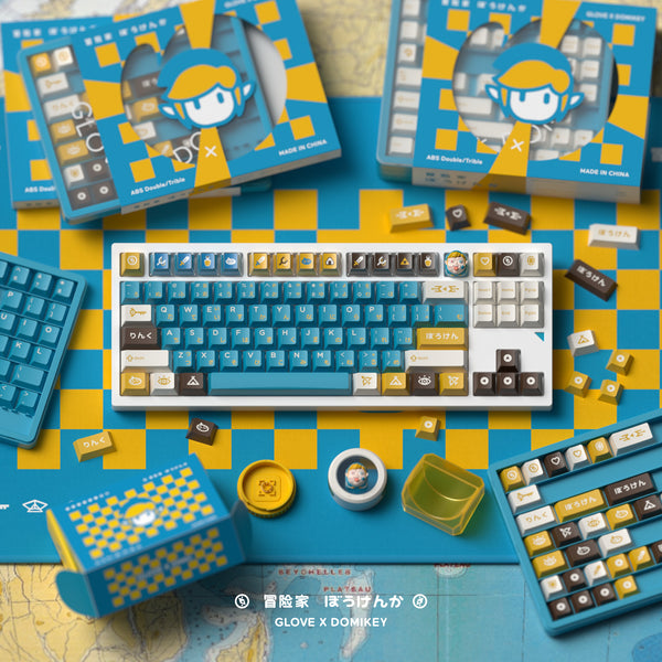 [GBEXTRAS] GLOVE x Domikey Adventurer 冒険家 Round 2 abs doubleshot tripleshot Cherry profile Keycaps and resin novelty