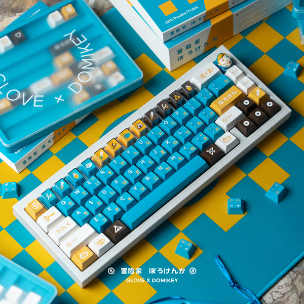 [GBEXTRAS] GLOVE x Domikey Adventurer 冒険家 Round 2 abs doubleshot tripleshot Cherry profile Keycaps and resin novelty