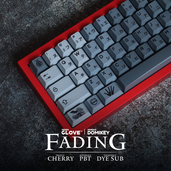 Domikey x GLOVE Fading Dye-sub Cherry profile keycaps