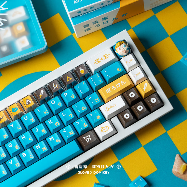 [GBEXTRAS] GLOVE x Domikey Adventurer 冒険家 Round 2 abs doubleshot tripleshot Cherry profile Keycaps and resin novelty