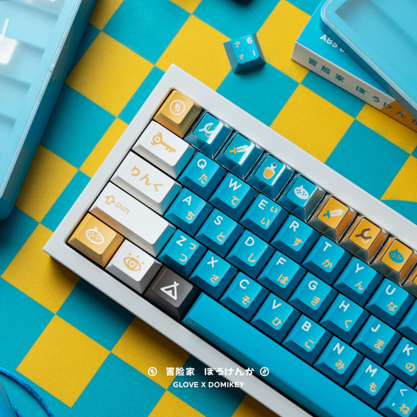 [GBEXTRAS] GLOVE x Domikey Adventurer 冒険家 Round 2 abs doubleshot tripleshot Cherry profile Keycaps and resin novelty