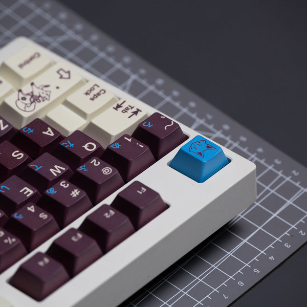 VIVIDKEY Fox Shadow Keycap Cherry Profile PBT Dye Subbed keycap for mx keyboard 87 104 xd64 BM60 made68 ev63 wooting 60he V2