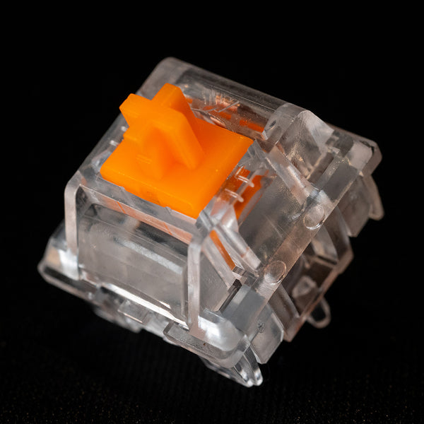 KTT Ice Orange Switch Silent Linear Switch 43g 55g for Gaming Mechanical Keyboard Orange PC POM TPE Pre Lubed Long Spring