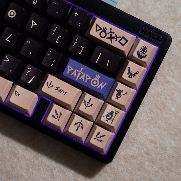 VIVIDKEY Patapon Keycap Cherry Profile PBT Dye Subbed keycap for mx keyboard 87 104 xd64 BM60 made68 ev63 wooting 60he V2 HFX68
