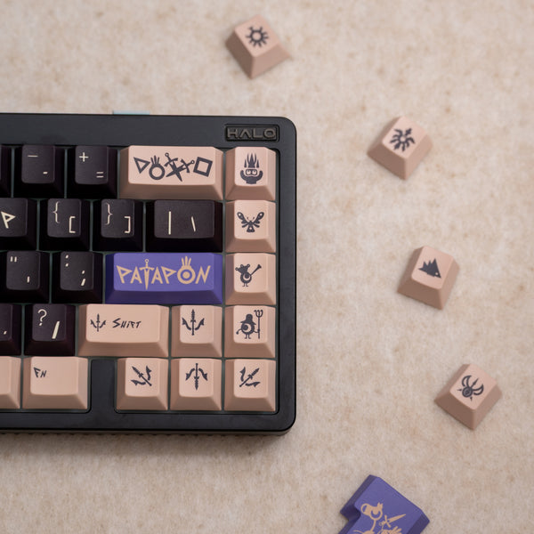 VIVIDKEY Patapon Keycap Cherry Profile PBT Dye Subbed keycap for mx keyboard 87 104 xd64 BM60 made68 ev63 wooting 60he V2 HFX68