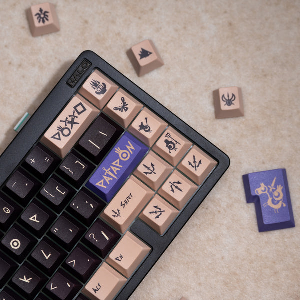 VIVIDKEY Patapon Keycap Cherry Profile PBT Dye Subbed keycap for mx keyboard 87 104 xd64 BM60 made68 ev63 wooting 60he V2 HFX68