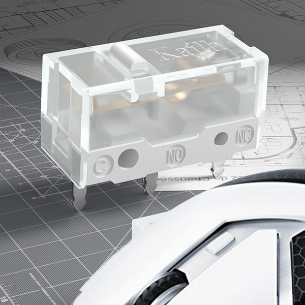 2pcs 3pcs Kailh White Sword Micro Switch 100M life For gaming mouse 3 Pin used on computer mouse mice left right button 25g