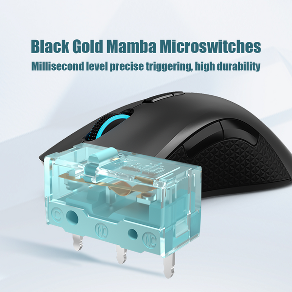 2pcs 3pcs Kailh Black Gold Mamba Micro Switch 90M For gaming mouse 3 Pin used on computer mouse mice left right button 25g 60g