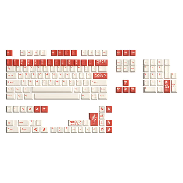 Bird Sanctuary Keycap Cherry Profile PBT Dye Subbed keycap for mx keyboard 87 104 xd64 BM60 made68 ev63 wooting 60he V2 HFX68