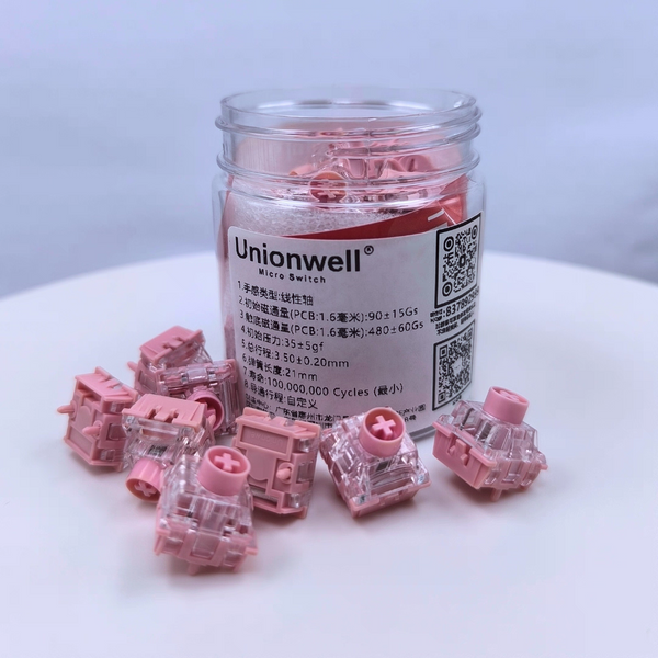 Unionwell Sakura Magnetic Switch Sakura Clarity Switch RGB Linear for Magnetic mechanical keyboard Pre Lubed Long Spring