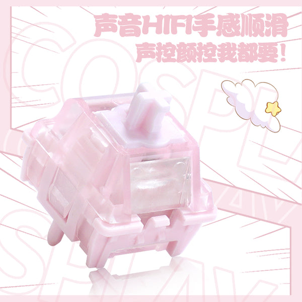 Phynikeys Herz Magnetic Switch Pink Switch Linear for Magnetic Keyboard 32g 45g 100m 3.3mm Pre Lubed 750Gs 850Gs