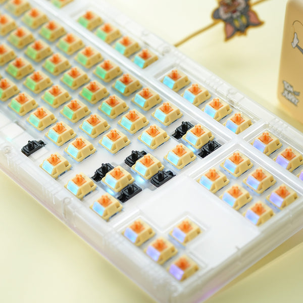 SU Lab LULU Silent Switch Linear Switch RGB SMD Switches 37g 43g 52g for Mechanical Keyboard mx Stem PA66 PC POM